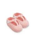 thumbnail image 1 of Jefferies Socks Baby Girls Socks Hand Crochet Mary Jane Crib Shoe Booties, 1 Pair, 1 of 3