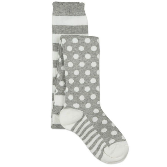 Jefferies Socks Baby Girls Toddler Polka Dot Stripe Pattern Cotton Tights 1 Pack
