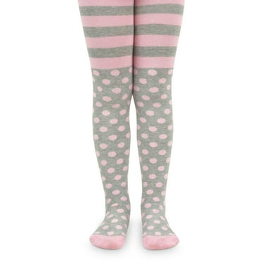 Jefferies Socks Baby Girls Toddler Polka Dot Stripe Pattern Cotton Tights 1 Pack