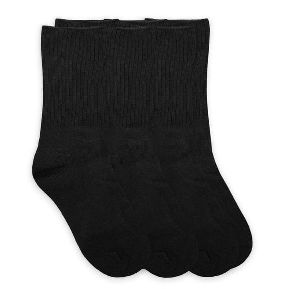 Jefferies Socks Boy's Smooth Toe Seamless Casual Crew Socks 3 Pair Pack