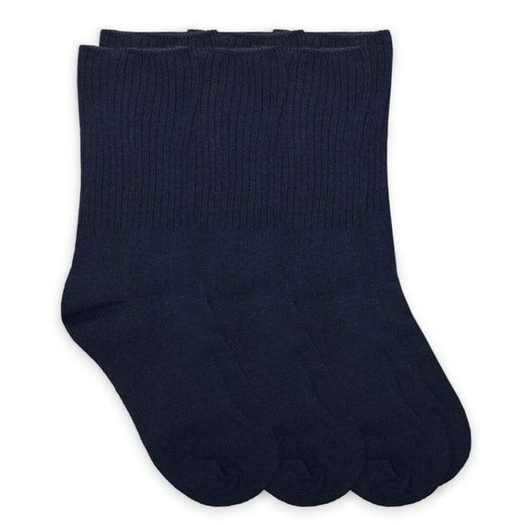 Jefferies Socks Boy's Smooth Toe Seamless Casual Crew Socks 3 Pair Pack