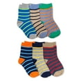 thumbnail image 1 of Jefferies Socks Boy's Stripe Pattern Crew Socks 6 Pair Pack, 1 of 5