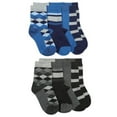 thumbnail image 1 of Jefferies Socks Boys Argyle Stripe Pattern Crew Socks 6 Pair Pack, 1 of 4