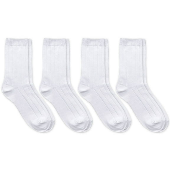 Jefferies Socks Boys Bamboo Ribbed School Uniform Crew Socks 4 Pairs