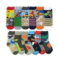 thumbnail image 1 of Jefferies Socks Boys Colorful Dinosaur Shark Construction Crew Socks 12 Pair Pack, 1 of 5