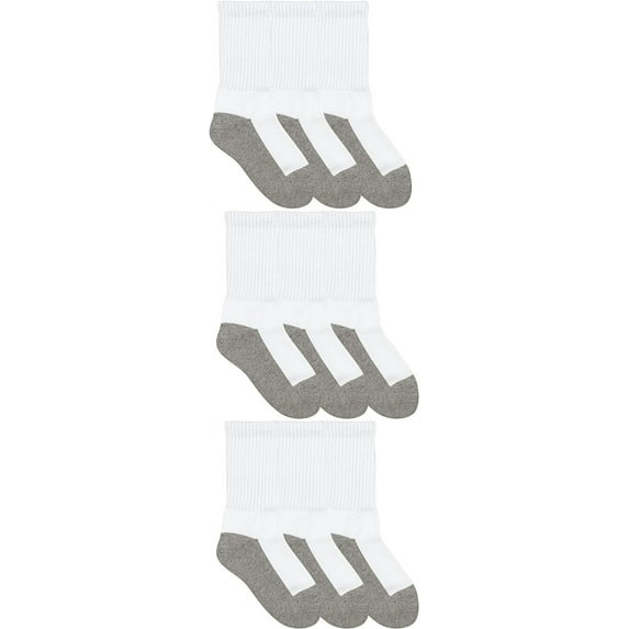 Jefferies Socks Boys Girls Baby Seamless Cushion School Crew Sport Socks 9 Pair Pack