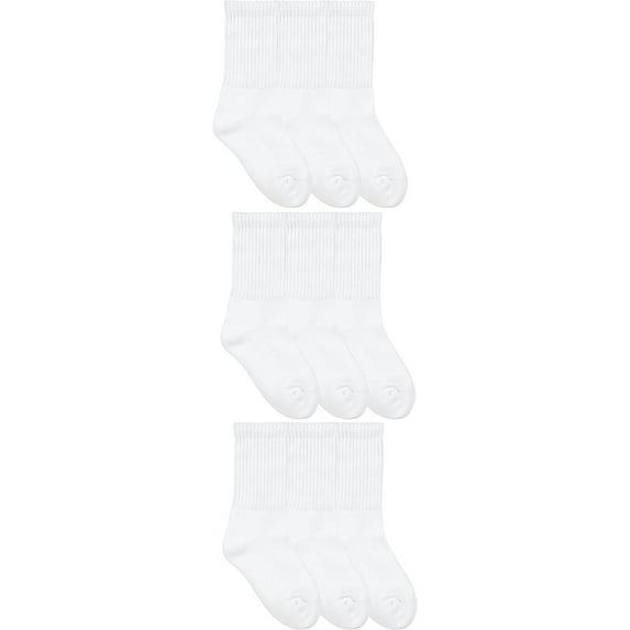 Jefferies Socks Boys Girls Baby Seamless Cushion School Crew Sport Socks 9 Pair Pack