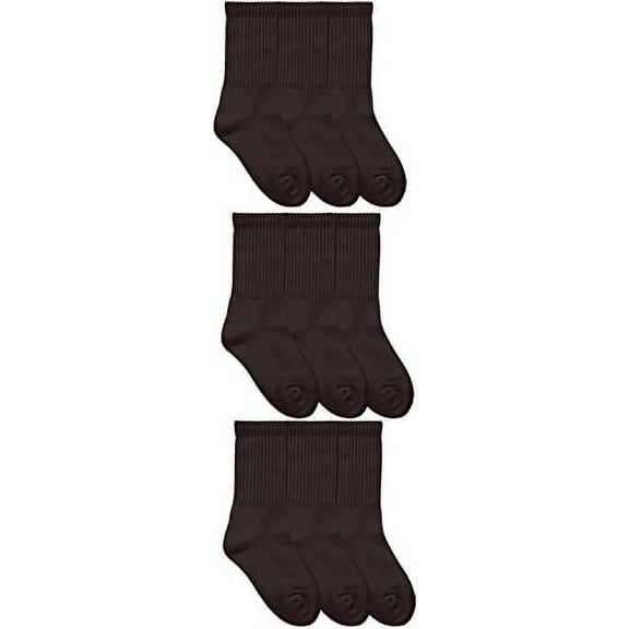 Jefferies Socks Boys Girls Baby Seamless Cushion School Crew Sport Socks 9 Pair Pack