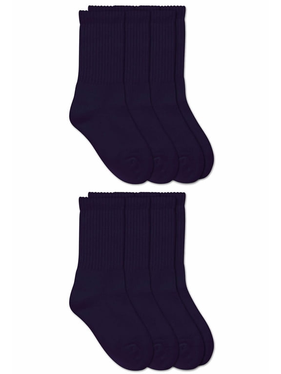 Boys Girls Baby Seamless Half Cushion Sport Crew Socks 6 Pair Pack