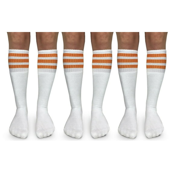Jefferies Socks Boys Girls Stripe Vintage Sport Knee High Tube Sock 3 Pair Pack