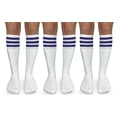 thumbnail image 1 of Jefferies Socks Boys Girls Stripe Vintage Sport Knee High Tube Sock 3 Pair Pack, 1 of 4