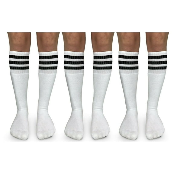 Jefferies Socks Boys Girls Stripe Vintage Sport Knee High Tube Sock 3 Pair Pack