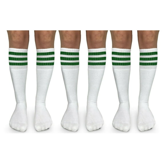 Jefferies Socks Boys Girls Stripe Vintage Sport Knee High Tube Sock 3 Pair Pack