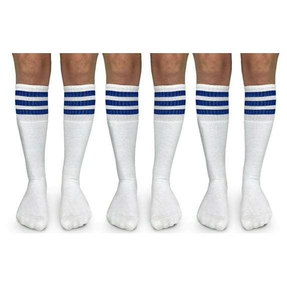 Jefferies Socks Boys Girls Stripe Vintage Sport Knee High Tube Sock 3 Pair Pack