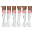 thumbnail image 1 of Jefferies Socks Boys Girls Stripe Vintage Sport Knee High Tube Sock 3 Pair Pack, 1 of 4