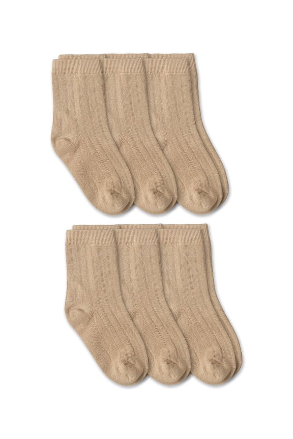 Boys Rib Dress School Uniform Crew Socks 6 Pair Pack