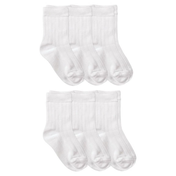 Jefferies Socks Boys Rib Dress School Uniform Crew Socks 6 Pair Pack