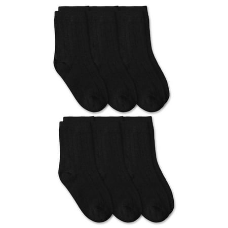 Jefferies Socks Boys Rib Dress School Uniform Crew Socks 6 Pair Pack
