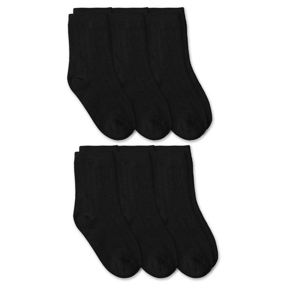 Jefferies Socks Boys Rib Dress School Uniform Crew Socks 6 Pair Pack