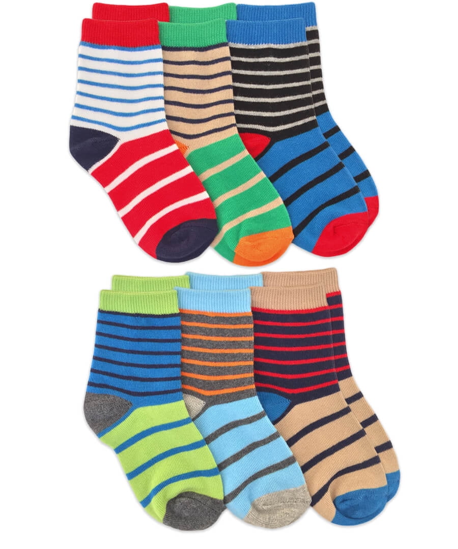Jefferies Socks Boys Socks 6 Pack Colorful Stripe Cotton Crew Socks jefferies-socks-boys-socks-6-pack-colorful-stripe-cotton-crew-socks