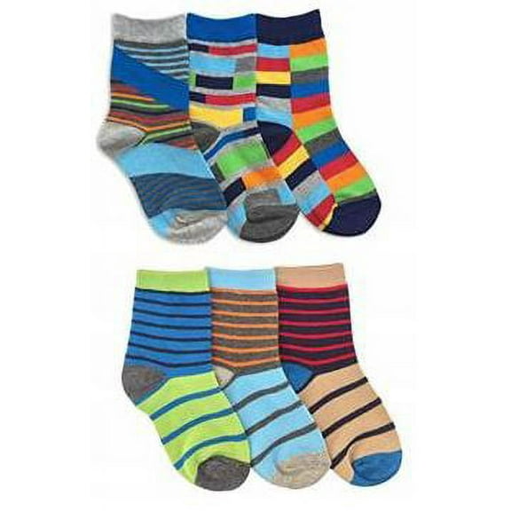 Jefferies Socks Boys Socks, 6 Pack Crew Fashion (Little Boys)