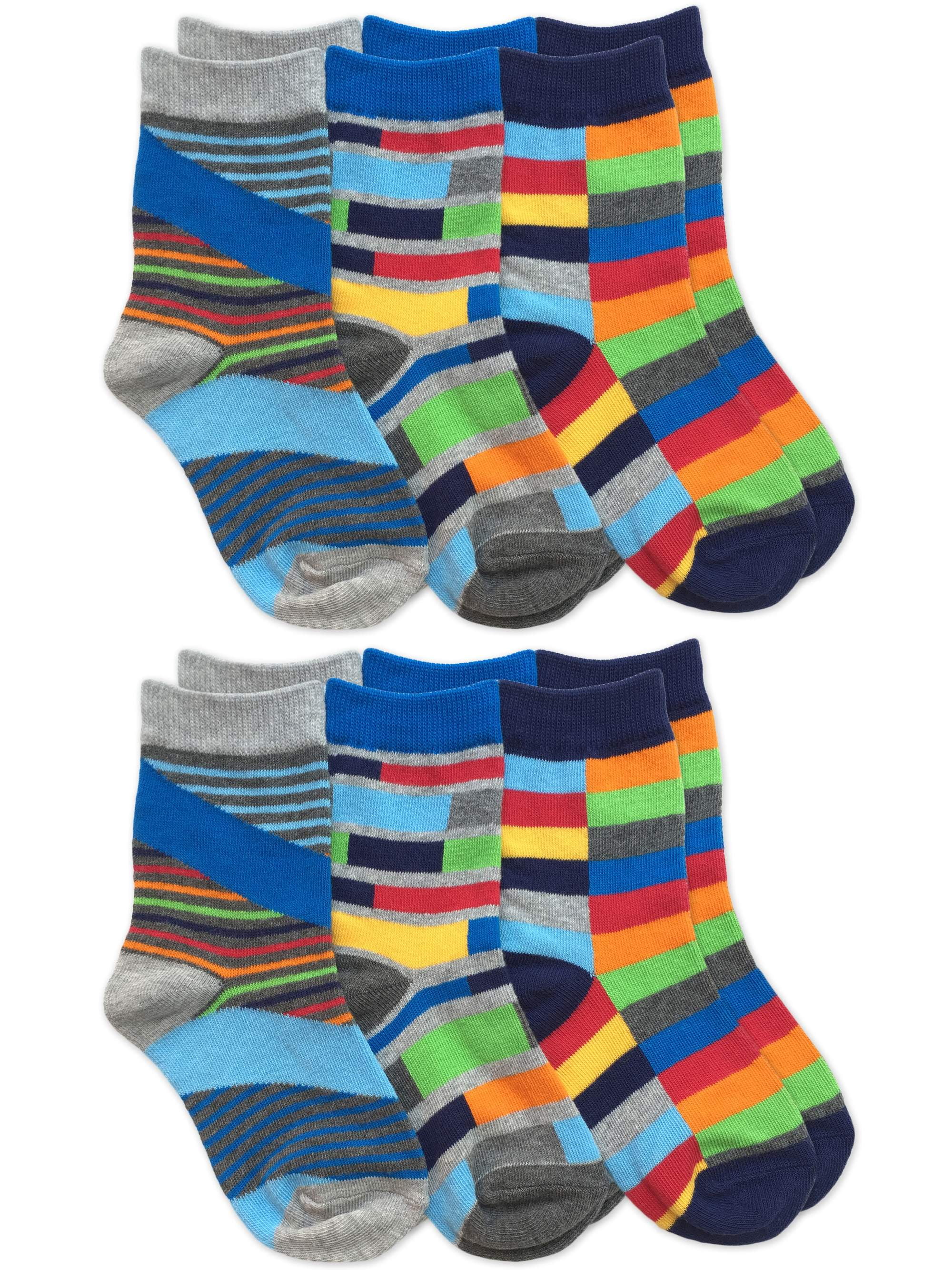 Jefferies Socks Boys Socks, 6 Pack Crew Fashion (Little Boys)