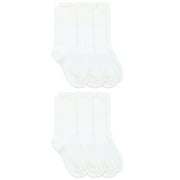 Jefferies Socks Boys Socks, 6 Pack Crew School Uniform Smooth Toe Rib Casual Cotton, Sizes XS - L