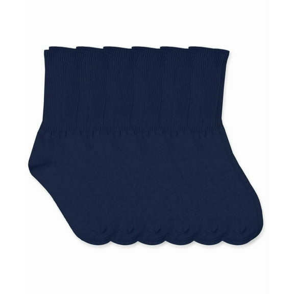 Jefferies Socks Boys Socks, 6 Pack Rib Cotton School Dress Crew Solid Color Socks (Little Boys & Big Boys)