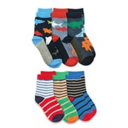 Jefferies Socks Boys Socks, 6 Pack Sharks Stripes Fashion Pattern Crew Sizes XS and S