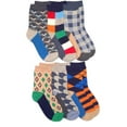 thumbnail image 1 of Jefferies Socks Boys Stripe Multicolor Pattern Dress Crew Socks 6 Pair Pack, 1 of 4