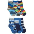 thumbnail image 1 of Jefferies Socks Boys Stripes and Argyle Pattern Crew Socks 6 Pair Pack, 1 of 4