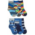 thumbnail image 1 of Jefferies Socks Boys Stripes and Argyle Pattern Crew Socks 6 Pair Pack, 1 of 4