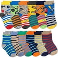 thumbnail image 1 of Jefferies Socks Boys Tools Stripes Pattern Variety Crew Socks 12 Pair Pack, 1 of 5