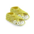 thumbnail image 1 of Jefferies Socks Criss Cross Newborn Girl Crochet Sandal Bootie 1 Pair, 1 of 3