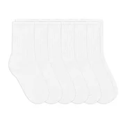 JEFFERIES SOCKS Girl's Boy's Cotton Ribbed School Uniform Dress Crew Socks 6 Pair Pack