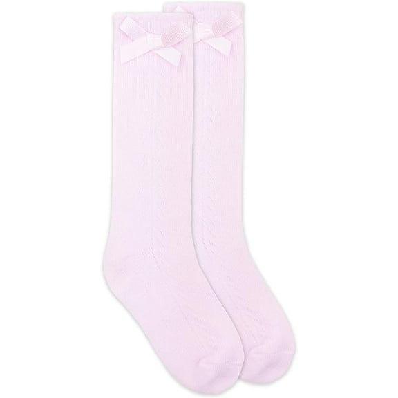 Jefferies Socks Girl's Pointelle Bow Knee High Socks 1 Pair Pack