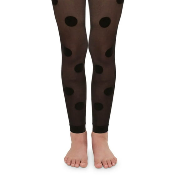 Jefferies Socks Girl's Polka Dot Footless Tights 1 Pair Pack