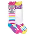 thumbnail image 1 of Jefferies Socks Girl's Unicorn Rainbow Stripe Knee High Socks 2 Pair Pack, 1 of 6
