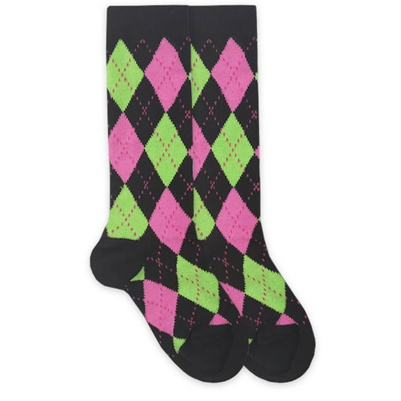 Jefferies Socks Girls Argyle Pattern Cotton Dress Knee High Socks 1 Pair Pack