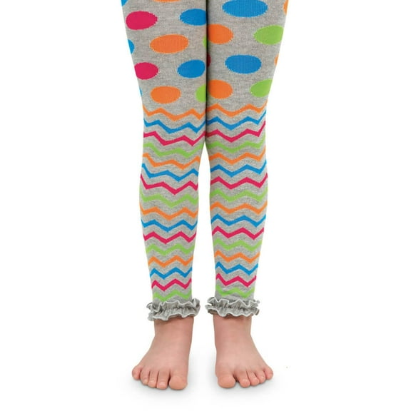 Jefferies Socks Girls Baby Ruffle Stripe Chevron Dot Pattern Cotton Tights 1 Pack