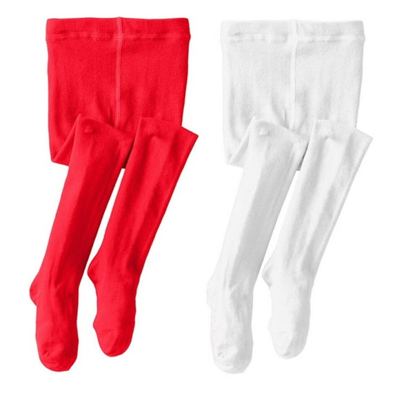 Jefferies Socks Girls Baby Seamless Organic Cotton Smooth Toe Tights 2 Pack