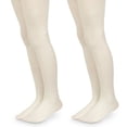 thumbnail image 1 of Jefferies Socks Girls Baby Seamless Organic Cotton Smooth Toe Tights 2 Pack, 1 of 4