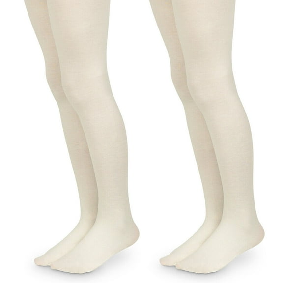 Jefferies Socks Girls Baby Seamless Organic Cotton Smooth Toe Tights 2 Pack