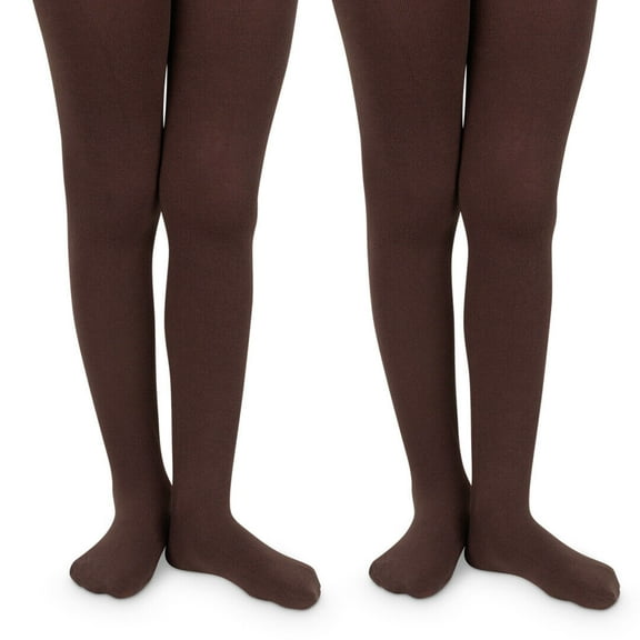 Jefferies Socks Girls Baby Seamless Organic Cotton Smooth Toe Tights 2 Pack