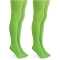thumbnail image 1 of Jefferies Socks Girls Baby Toddler Pima Cotton Dress School Tights 2 Pack, 1 of 4