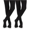 thumbnail image 1 of Jefferies Socks Girls Baby Toddler Pima Cotton Dress School Tights 2 Pack, 1 of 4