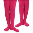 thumbnail image 1 of Jefferies Socks Girls Baby Toddler Pima Cotton Dress School Tights 2 Pack, 1 of 4