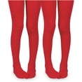 thumbnail image 1 of Jefferies Socks Girls Baby Toddler Pima Cotton Dress School Tights 2 Pack, 1 of 4