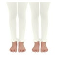 thumbnail image 1 of Jefferies Socks Girls Baby Toddler Ruffle Lace Trim Pima Cotton Footless Tights 2 Pack, 1 of 6