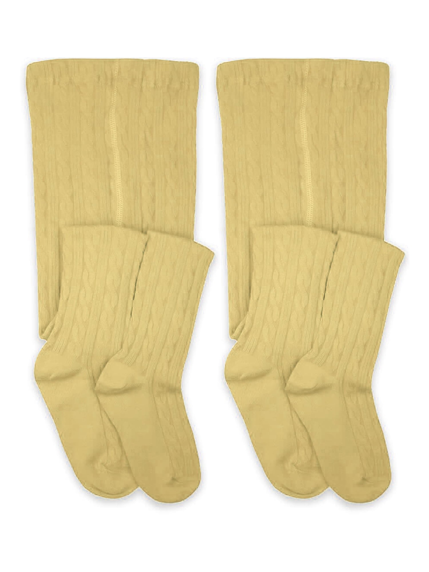 Jefferies Socks Girls Cable Knit Tights 2-Pack, Sizes XS-L